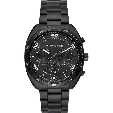 michael kors men's dane black ip and blue silicone watch|Michael Kors Men's MK8615 Dane Analog Display Quartz Black .